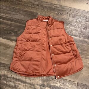 Staccato Rust-Tone Corduroy Puffer Vest size XL
